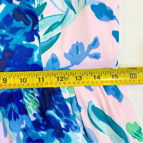 Lilly Pulitzer Rory Dress Pink Tropics Sweet Pea Size 8 Halter Style Pockets - Picture 11 of 12
